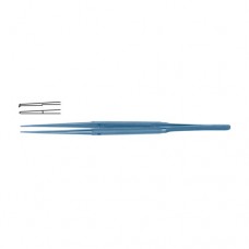 Diam-n-Dust™ Micro Dissecting Forcep Straight - 1 x 2 Teeth Titanium, 18 cm - 7" Tip Size 6.0 x 0.4 mm